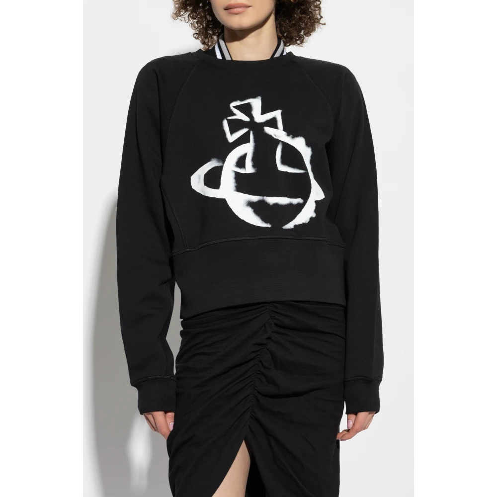 Vivienne Westwood Korte oversized sweatshirt Black Dames