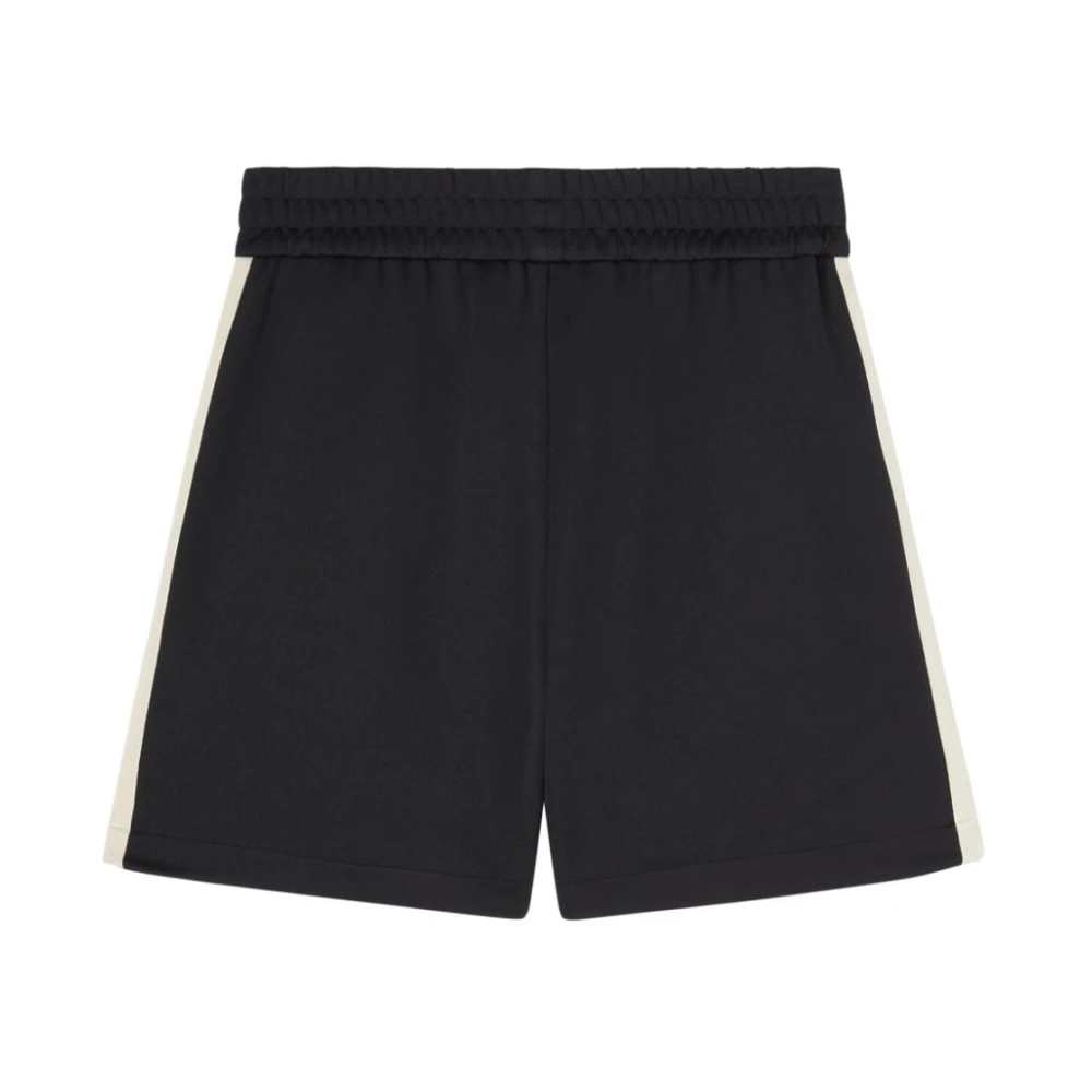 Palm Angels Zwarte Shorts met Zijstreepdetail Black Heren