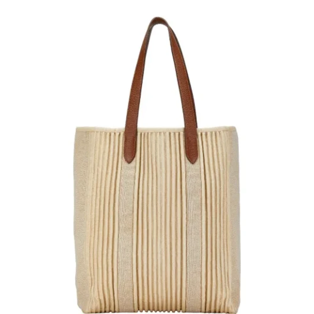 Hermès Vintage Pre-owned Canvas handbags Beige Dames