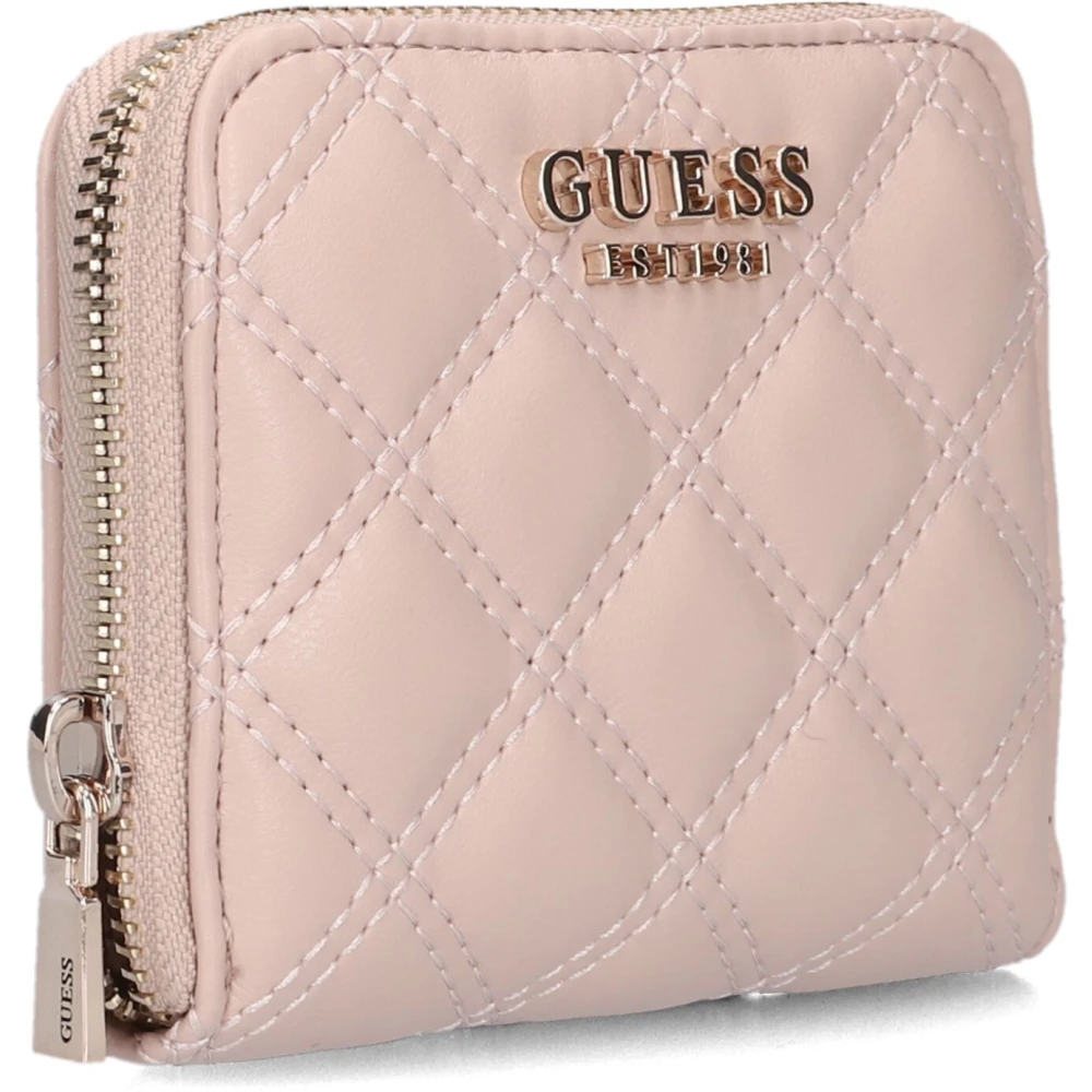 Guess Elegante Giully Zip Around Portemonnee Beige Dames