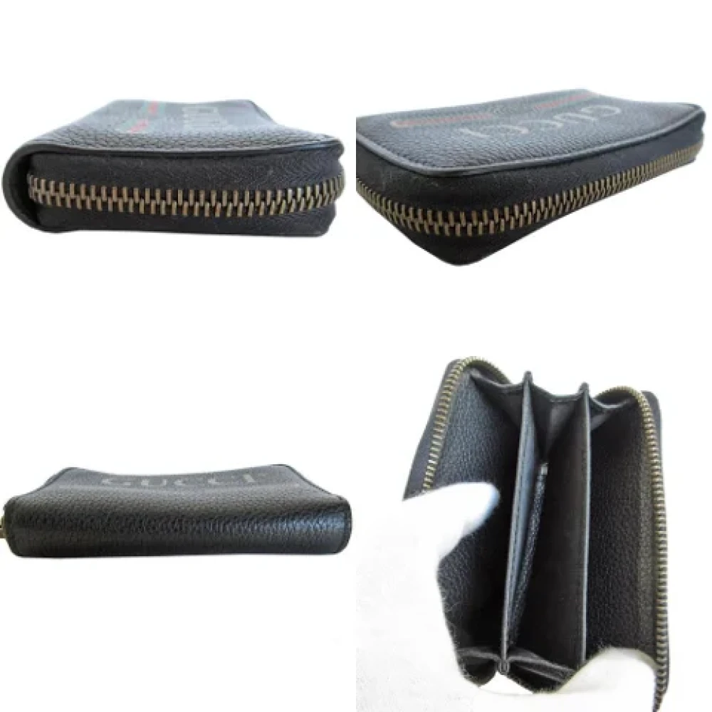 Gucci Vintage Pre-owned Leather wallets Black Dames