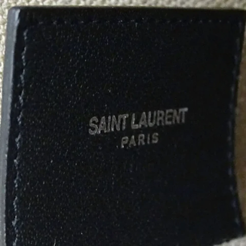 Yves Saint Laurent Vintage Pre-owned Coated canvas handbags White Dames