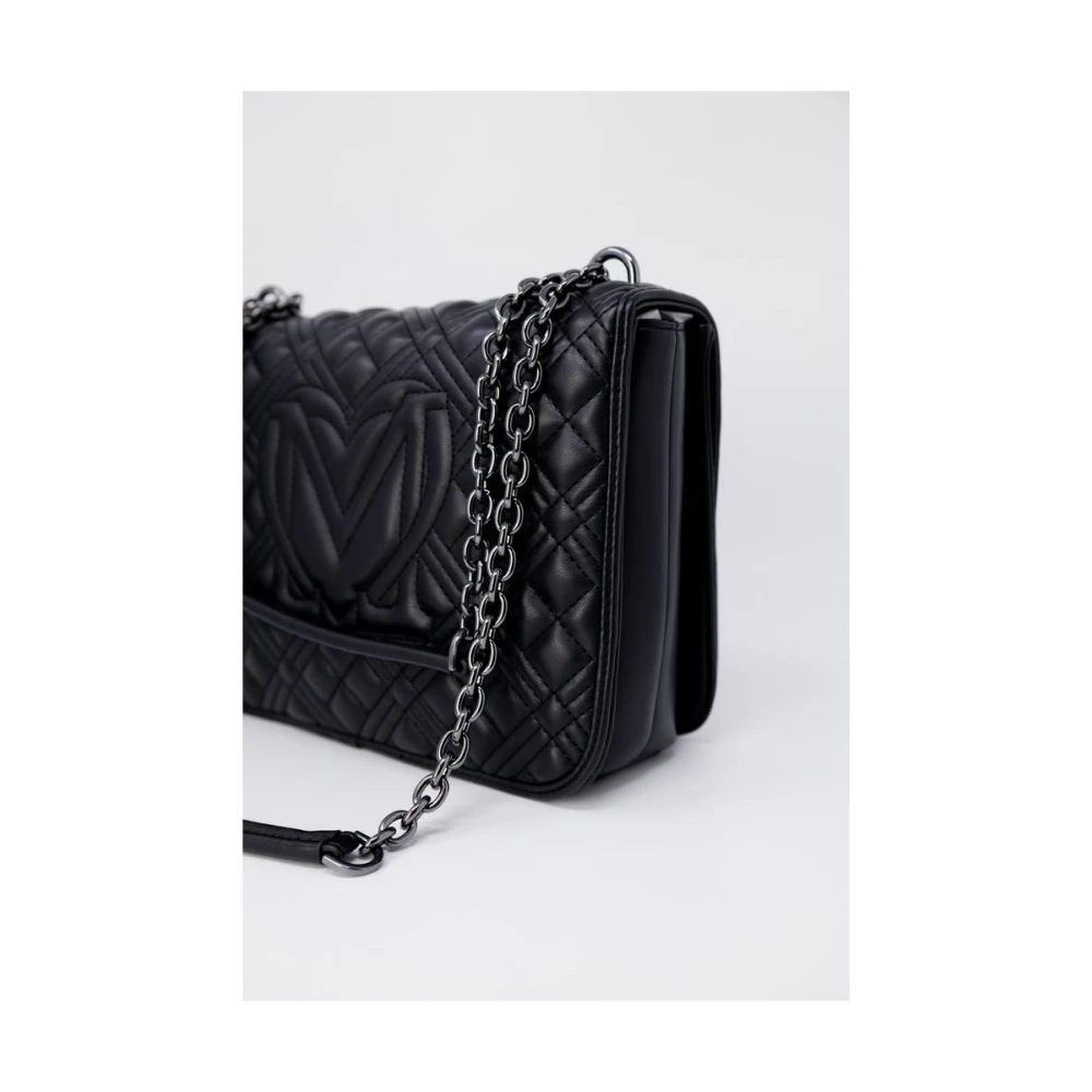 Love Moschino Bicolor Handtas Herfst Winter Collectie Black Dames