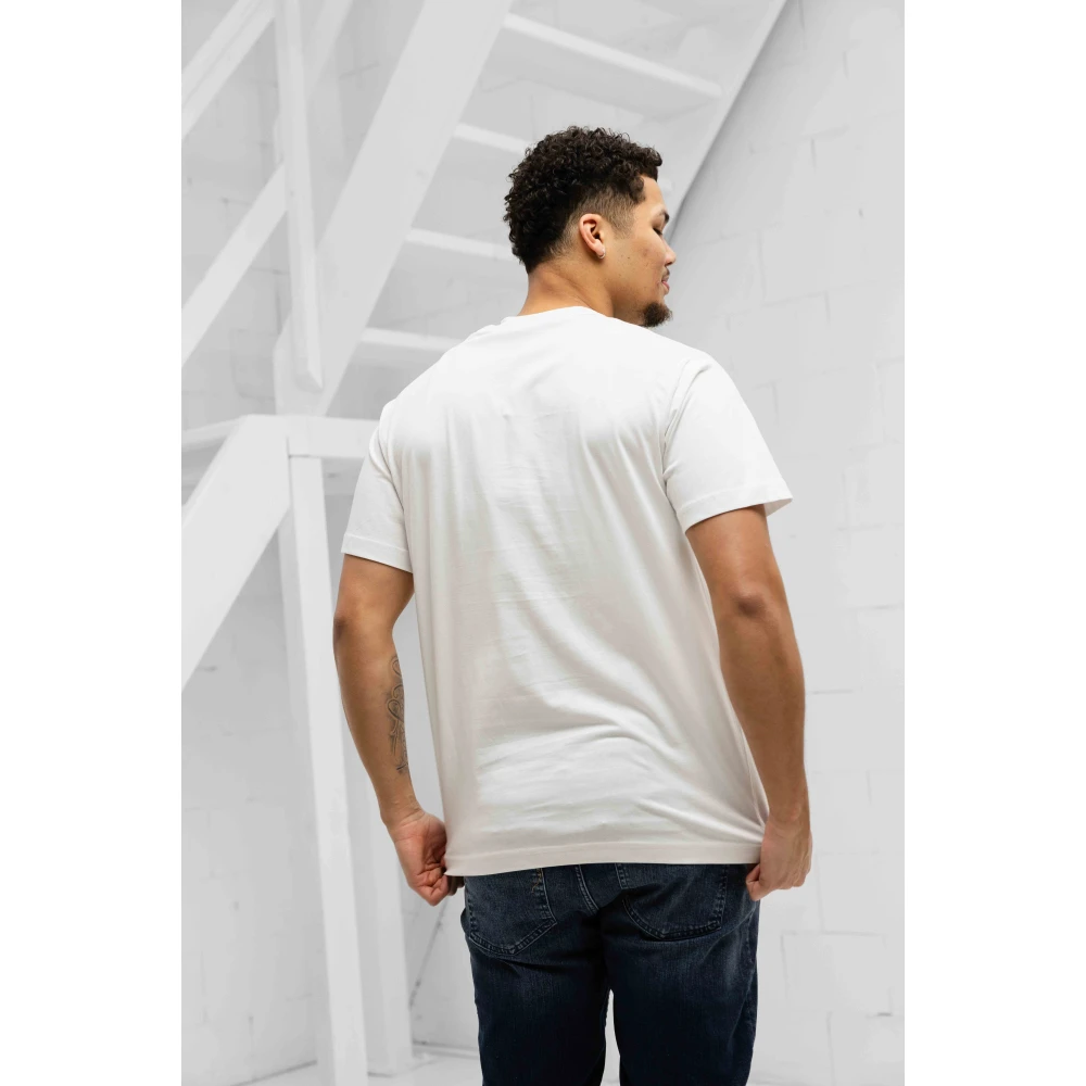 Versace Jeans Couture V-Emblem T-Shirt Wit Goud Heren White Heren