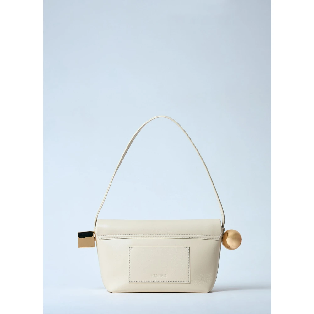 Jacquemus Geometrische Schoudertas met Mismatched Hardware White Dames