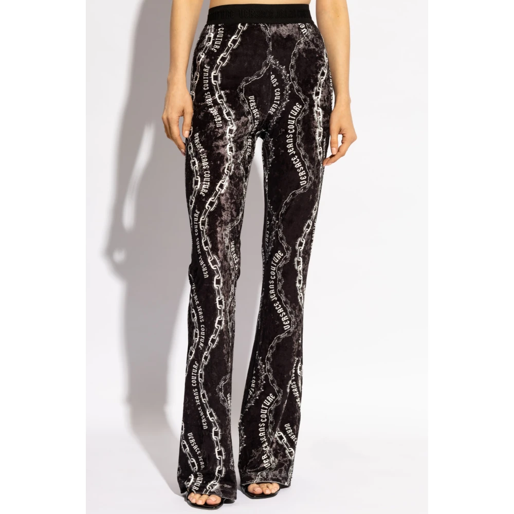 Versace Jeans Couture Broek met patroon Black Dames