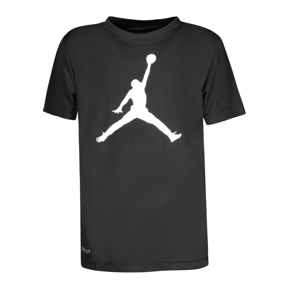 Jordan Black Short-Sleeved T-Shirt - Unisex - Kids Short Sleeve T-Shirts - 8 Y - Kids