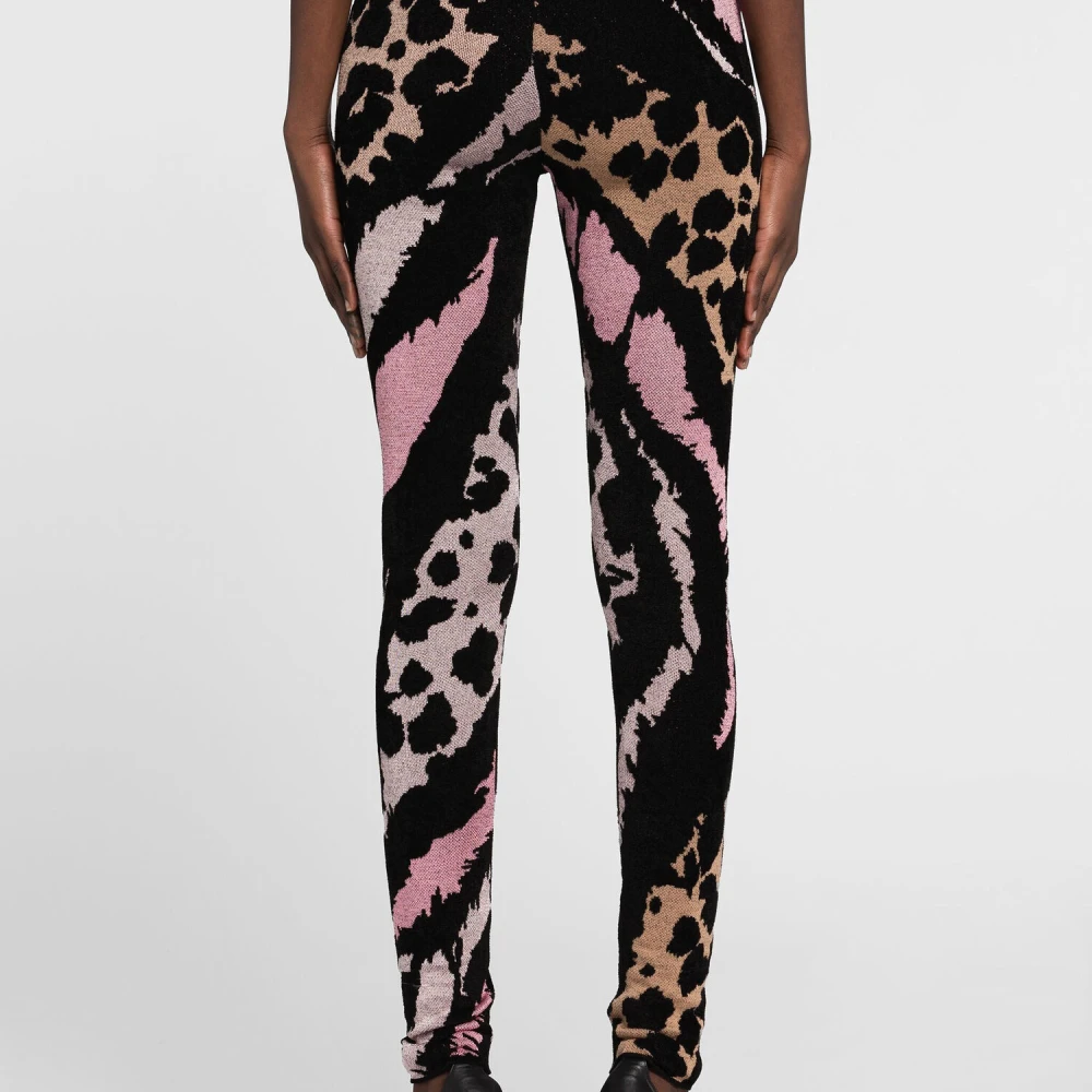 Roberto Cavalli Vrijheid-Jacquard Leggings Bodycon Fit Gemaakt in Italië Multicolor Dames