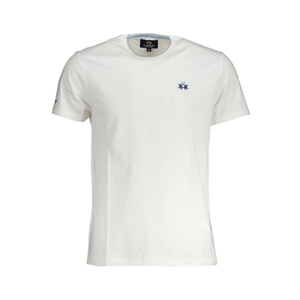 La Martina Men's White T-Shirts, M, Crew Neck T-Shirt