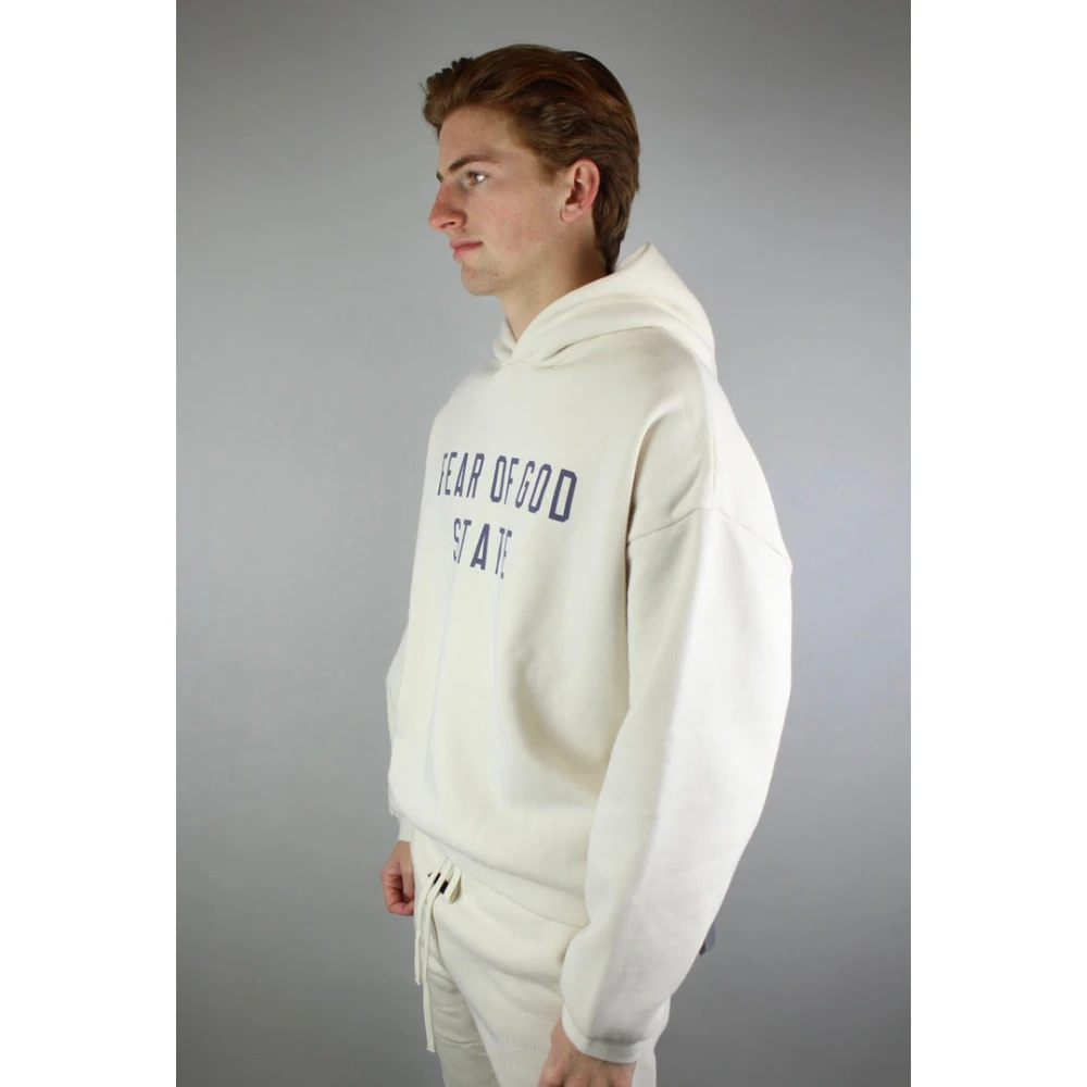 Fear Of God Luxe Shell Fleece Hoodie White Heren