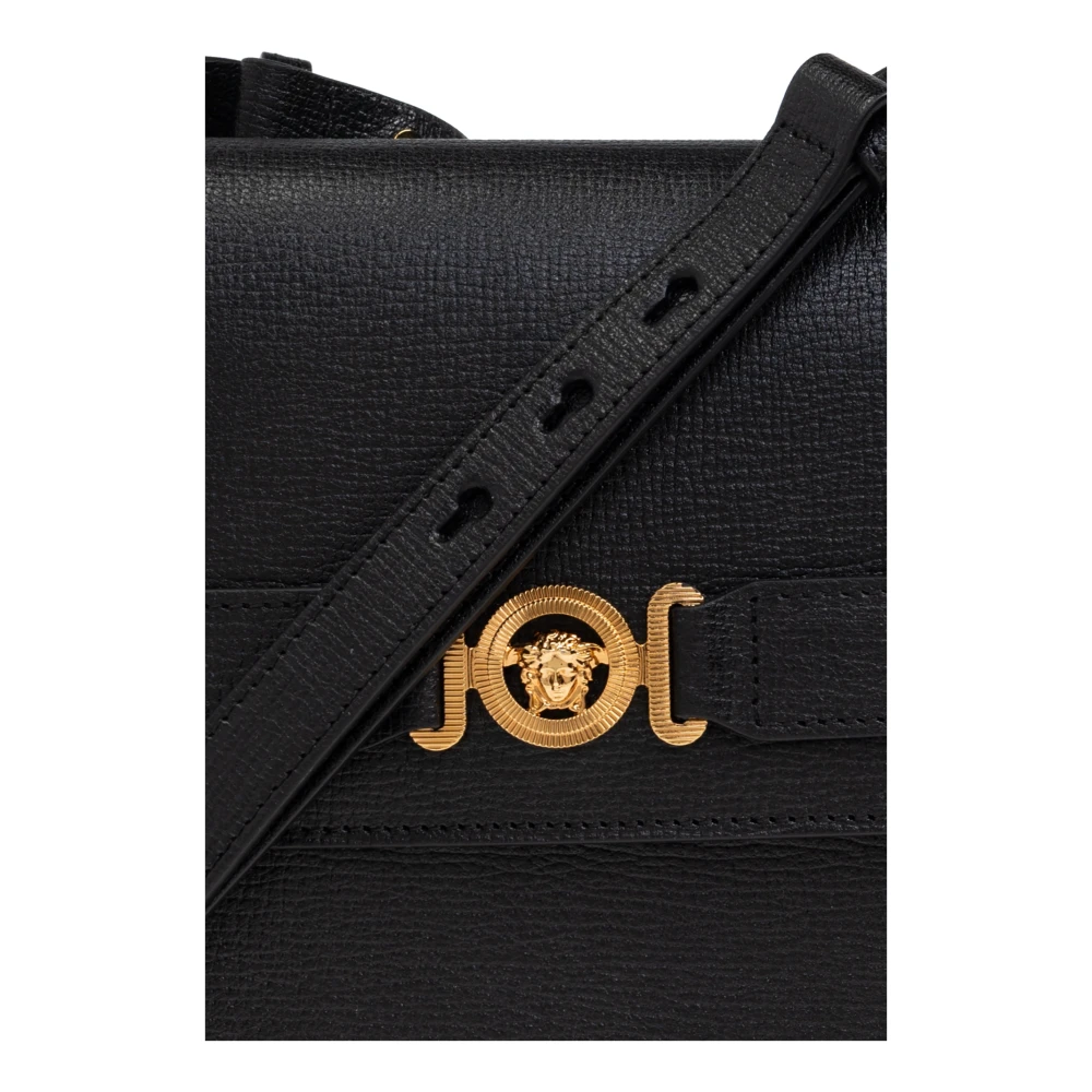 Versace Leren schoudertas Black Heren