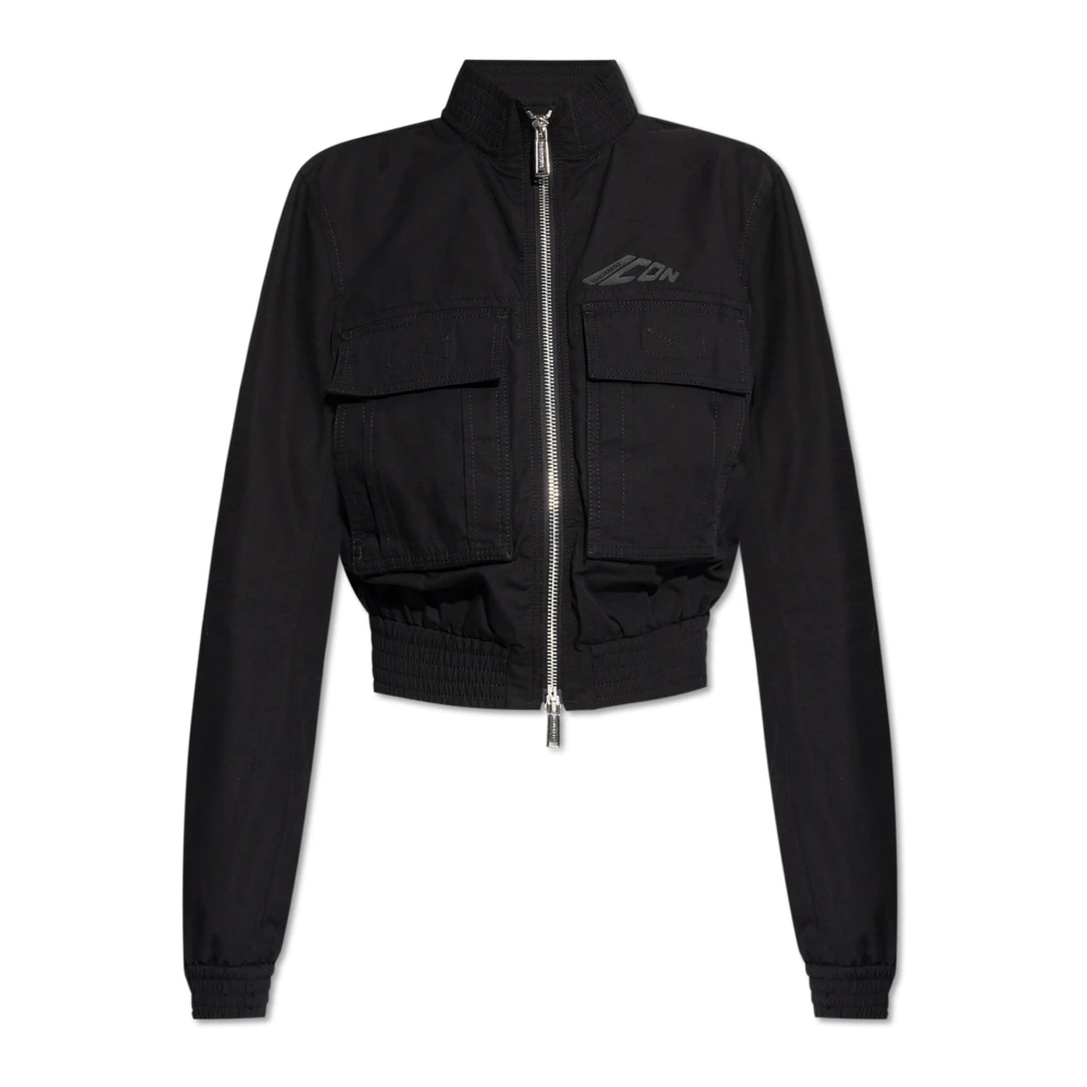 Dsquared2 Jas met logo Black Dames