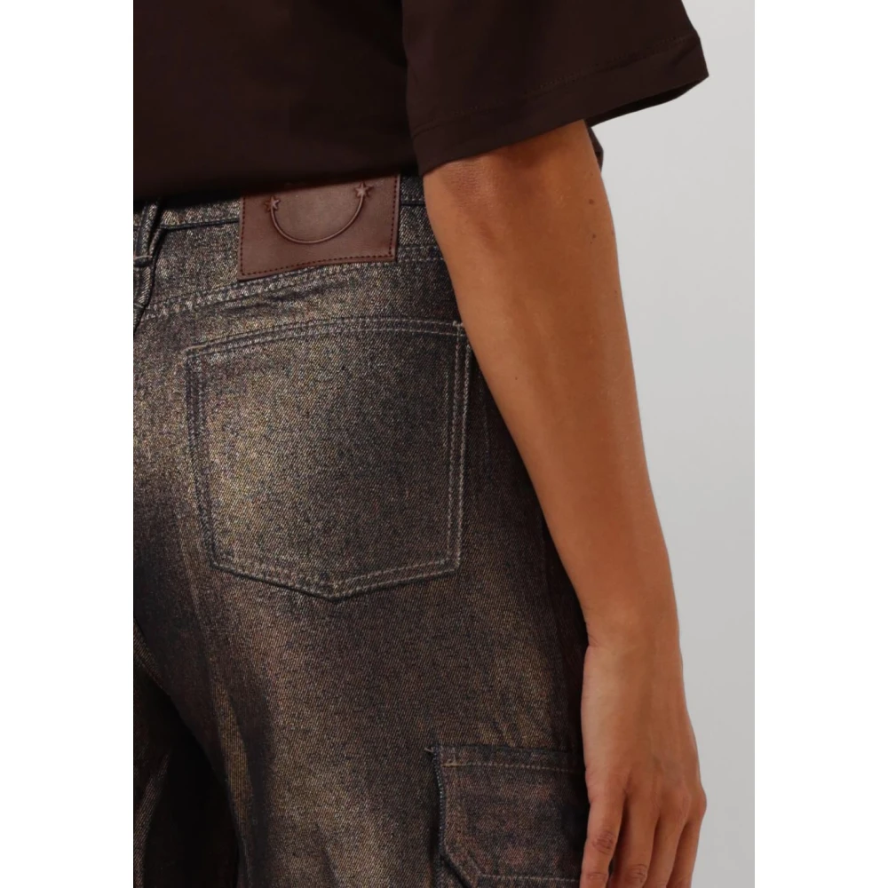 Refined Department Wijde Pijp Goud Jeans Anyssa Brown Dames