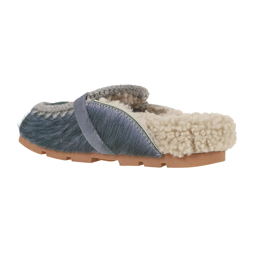 Mou Bruine Pantoffels voor Ultiem Comfort Blue Dames