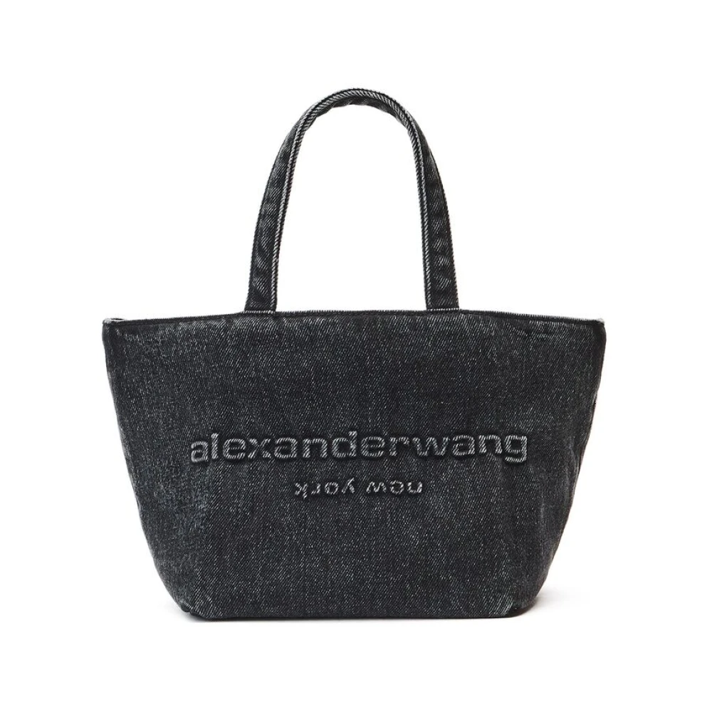 Alexander wang Donkergrijze Denim Tote Tas Gray Dames