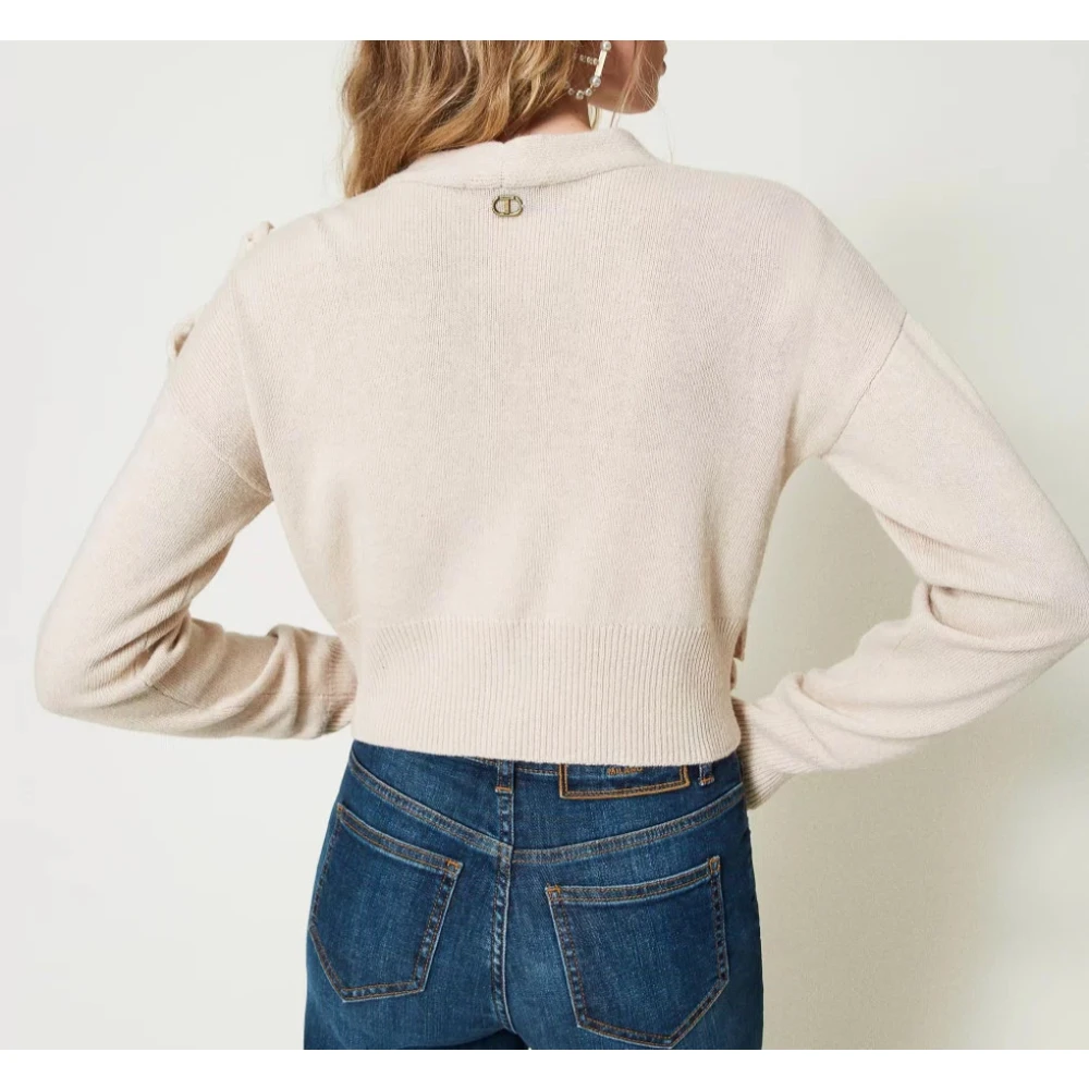 Twinset Vest met Ruches White Dames