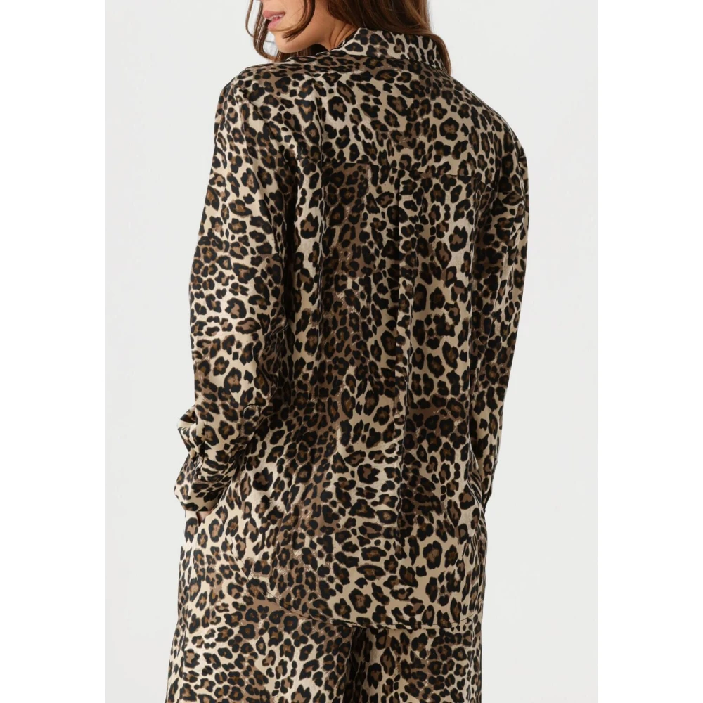 Modström Luipaardprint Blouse voor Vrouwen Brown Dames