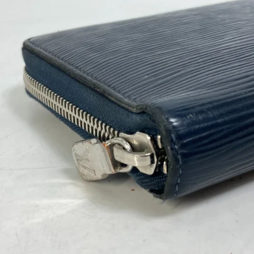 Louis Vuitton Vintage Pre-owned Leather wallets Blue Heren