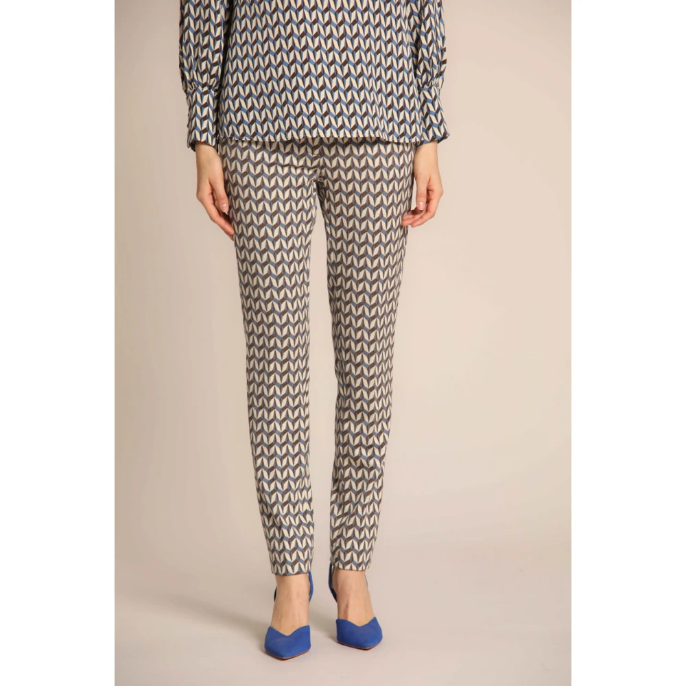 Mason's Geometrische Slim Fit Chino Broek Multicolor Dames