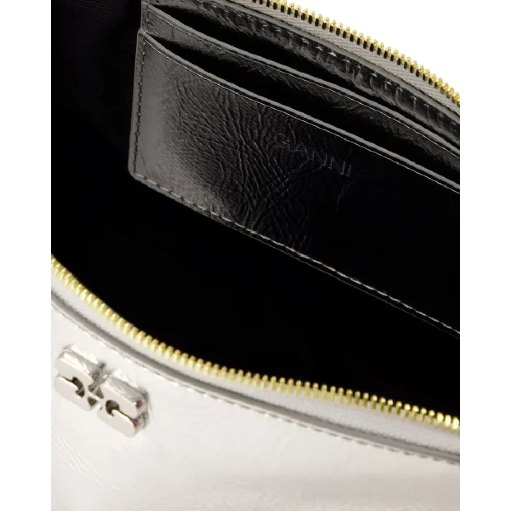 Ganni Leather handbags Gray Dames