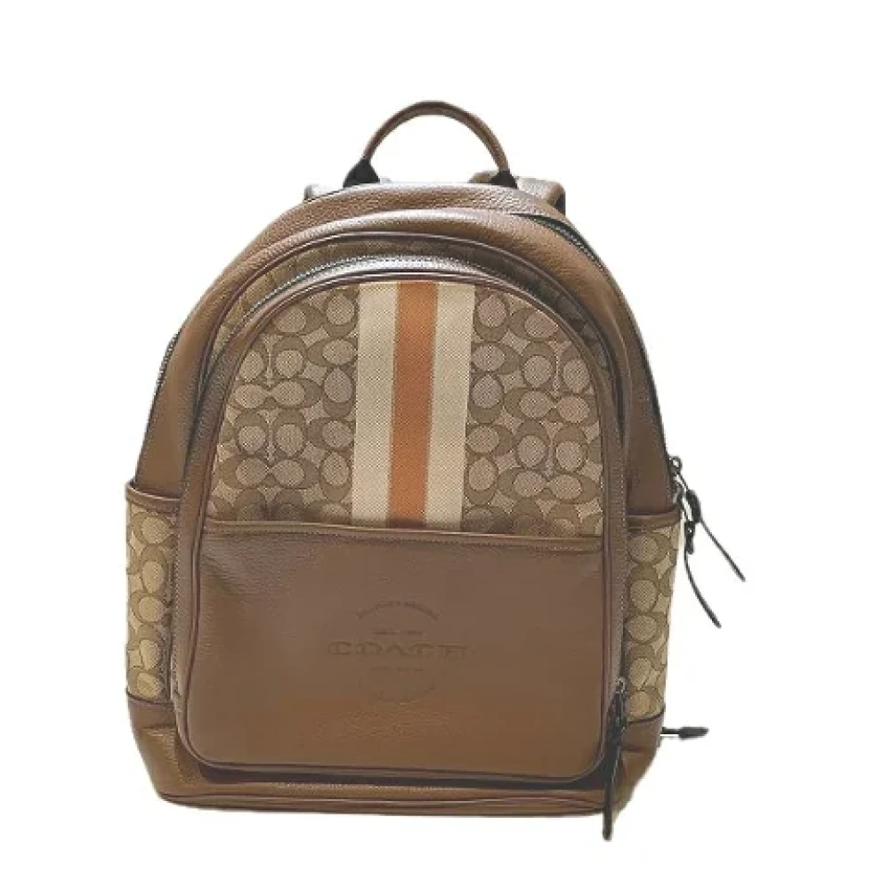 Coach Pre-owned Canvas backpacks Beige Dames