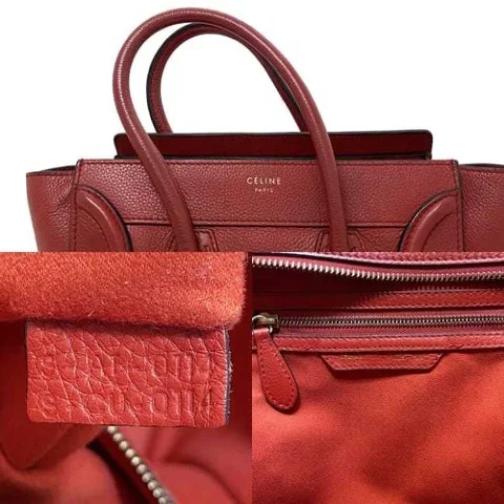 Celine Vintage Pre-owned Leather celine-bags Red Dames