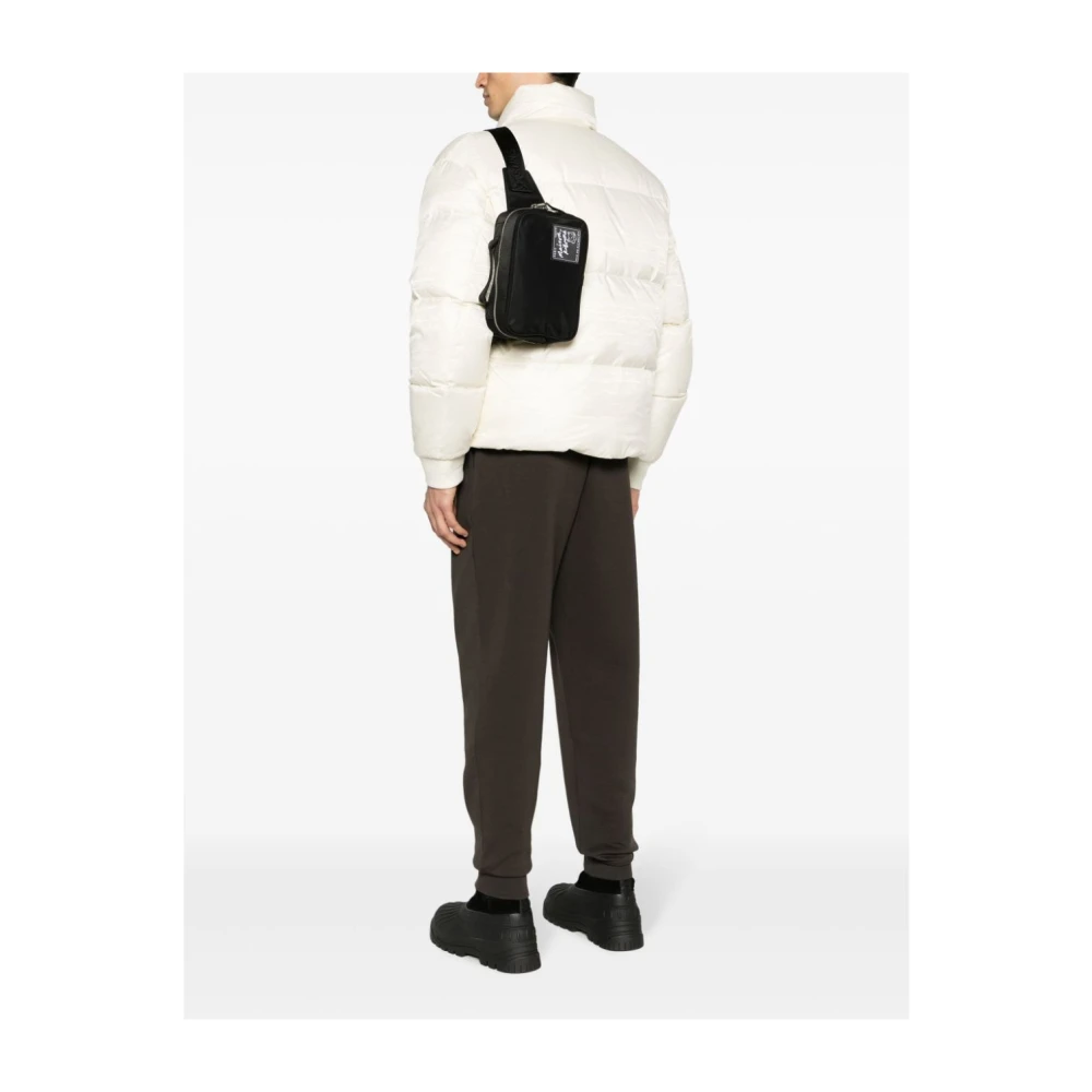 Maison Kitsuné Bum Bag met Vos Logo Patch Black Heren