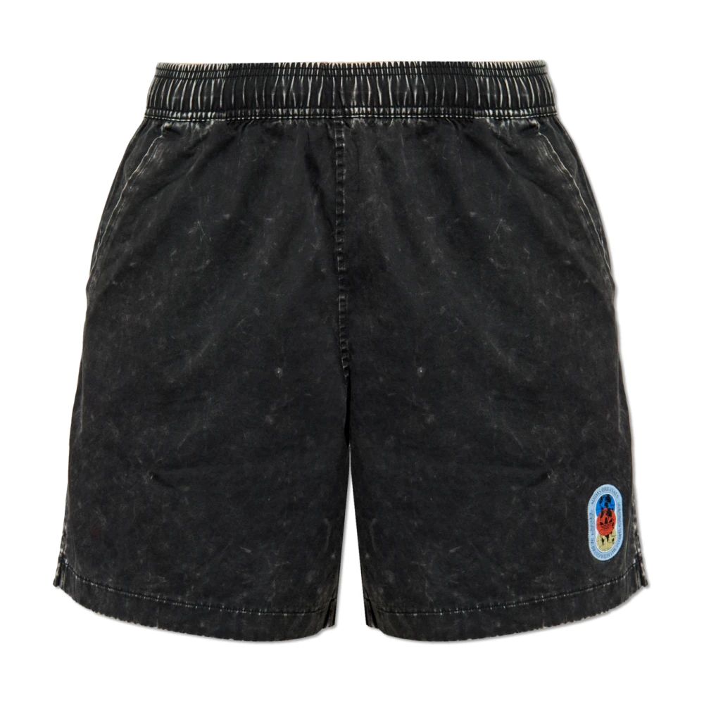 adidas Originals Katoenen shorts met vintage-effect Black Heren