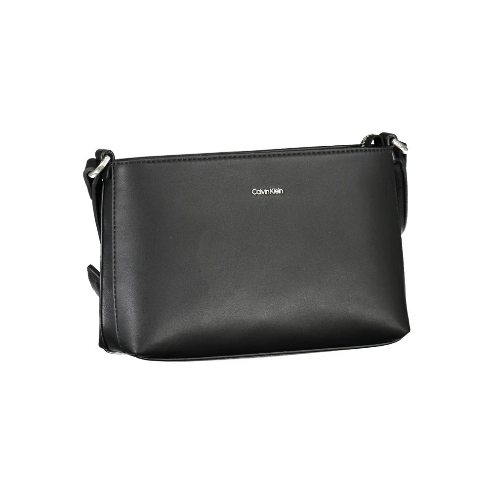 Calvin Klein Zwarte Polyester Schoudertas met Logo Black Dames