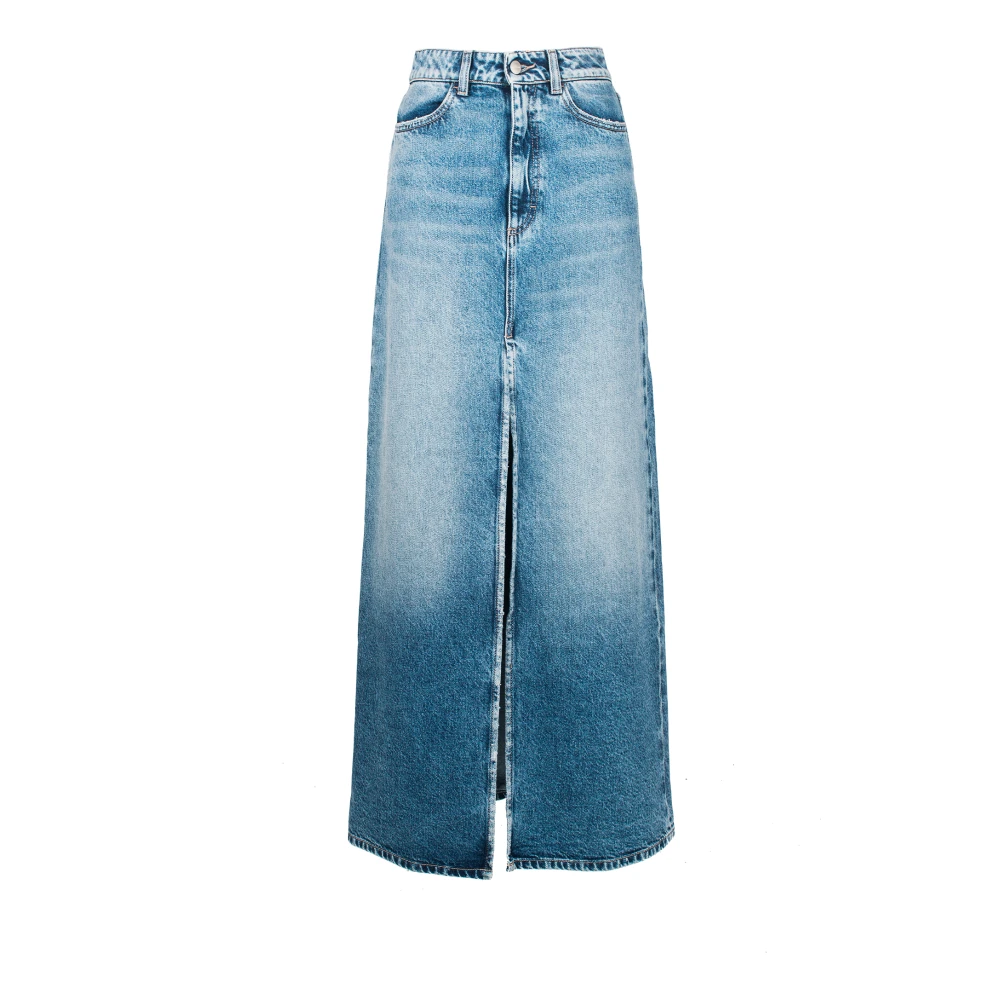 Icon Denim Blauwe Denim Rok Blue Dames