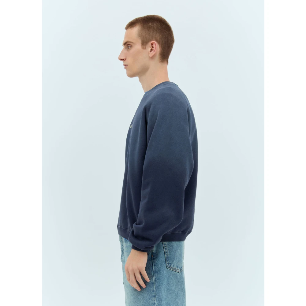 Stüssy Gradient Logo Print Sweatshirt Blue Heren