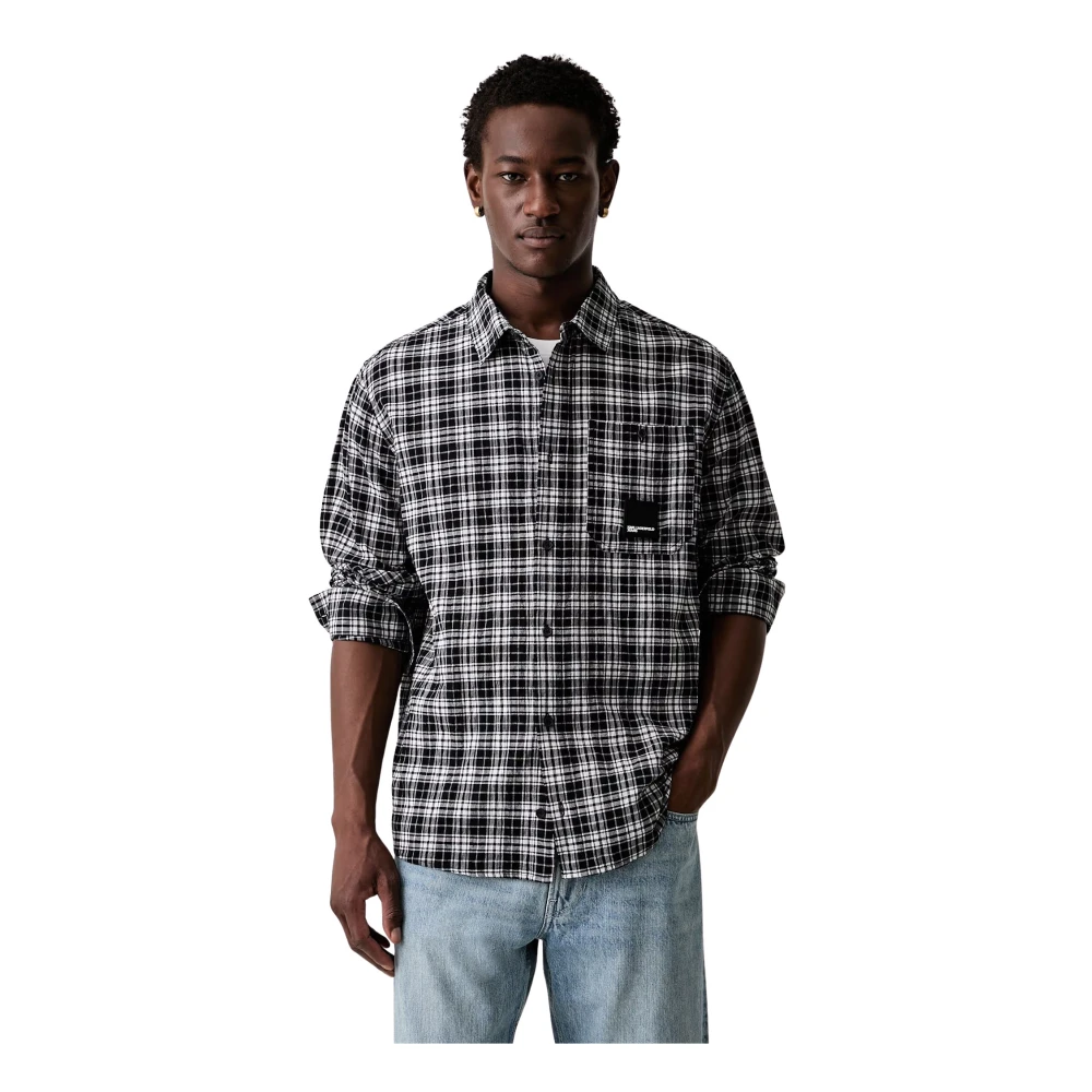 Karl Lagerfeld , Herren, Shirts, Schwarzk, M