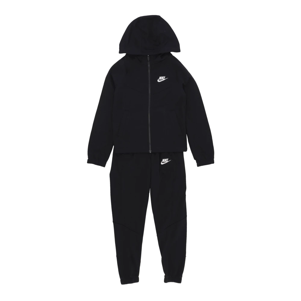 Nike Sportswear Full-zip Hoodie Tracksuit Svart Black, Pojke