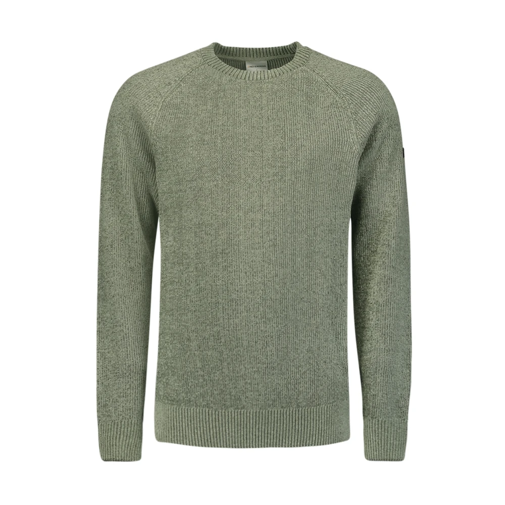 No Excess Luxe Chenille Crewneck Pullover Green Heren