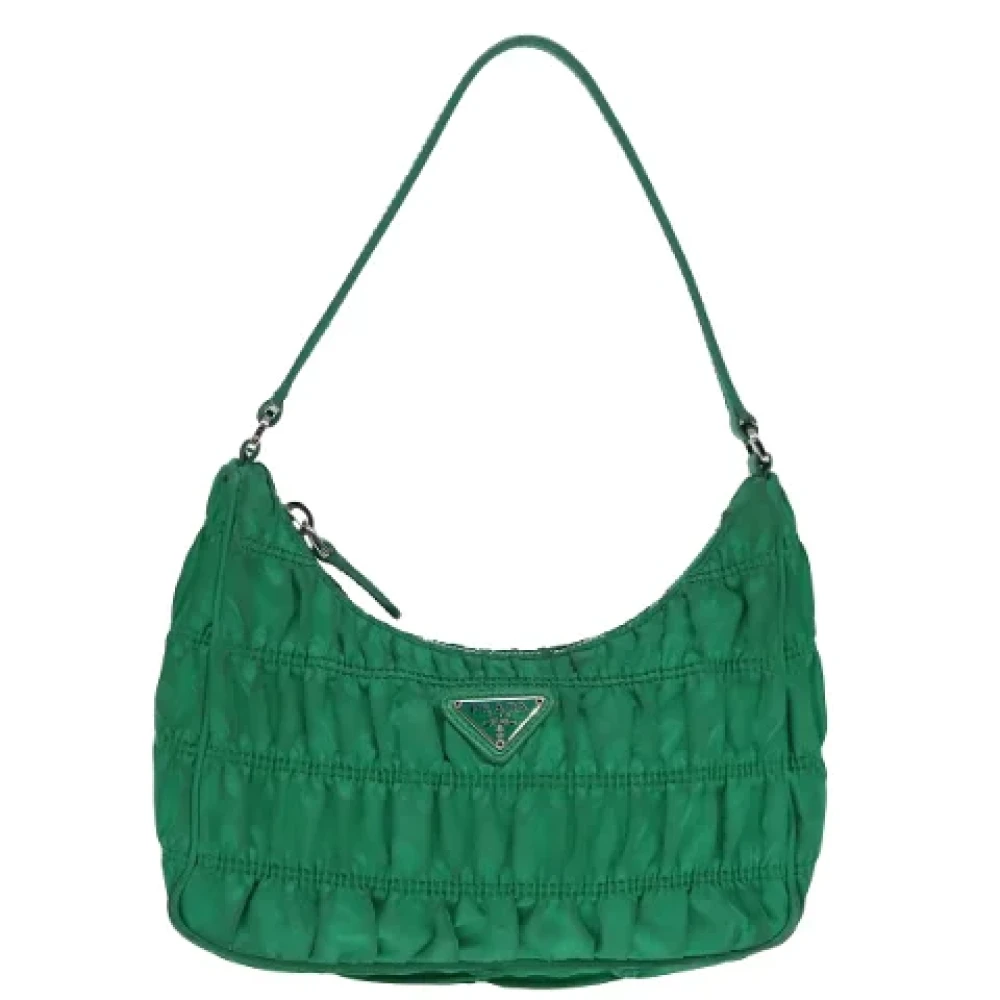 Prada Vintage Pre-owned Fabric prada-bags Green Dames