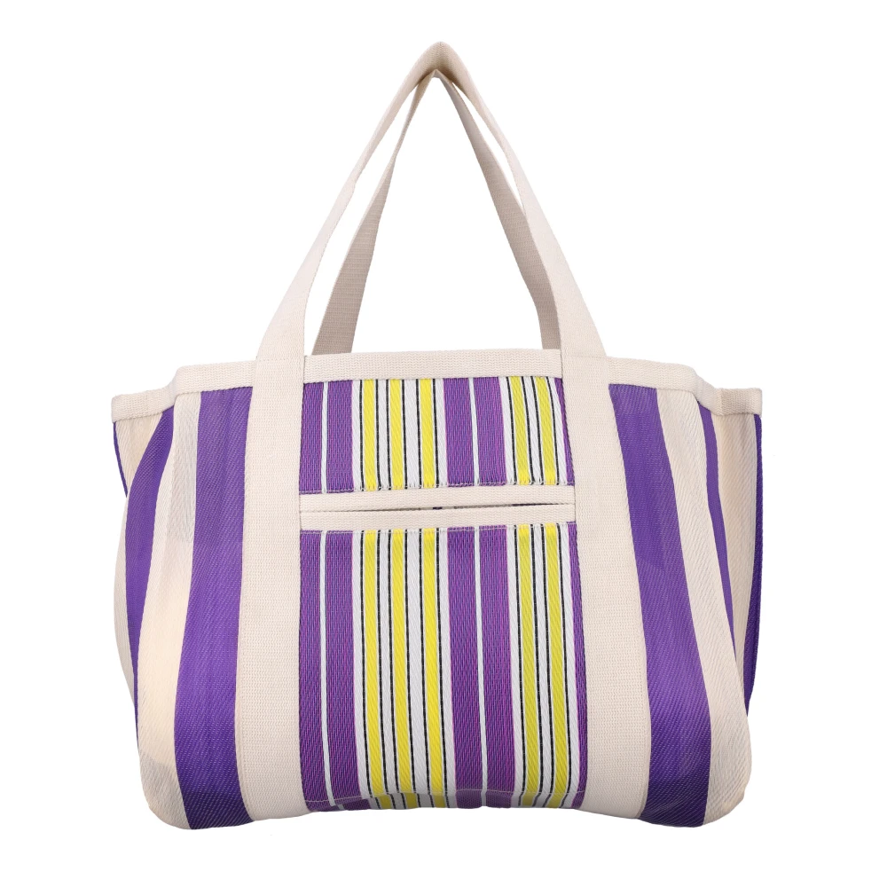 Isabel marant Multicolor Paarse Handtas met Geweven Handvatten Multicolor Dames