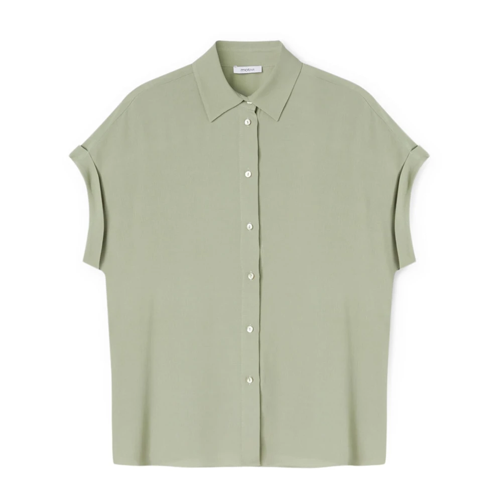 Motivi Blouse met Kimonomouwen Green Dames