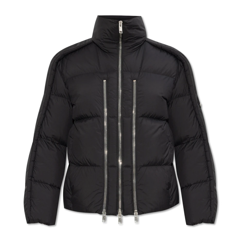 Moncler Gewatteerd donsjack met drie ritsen Black