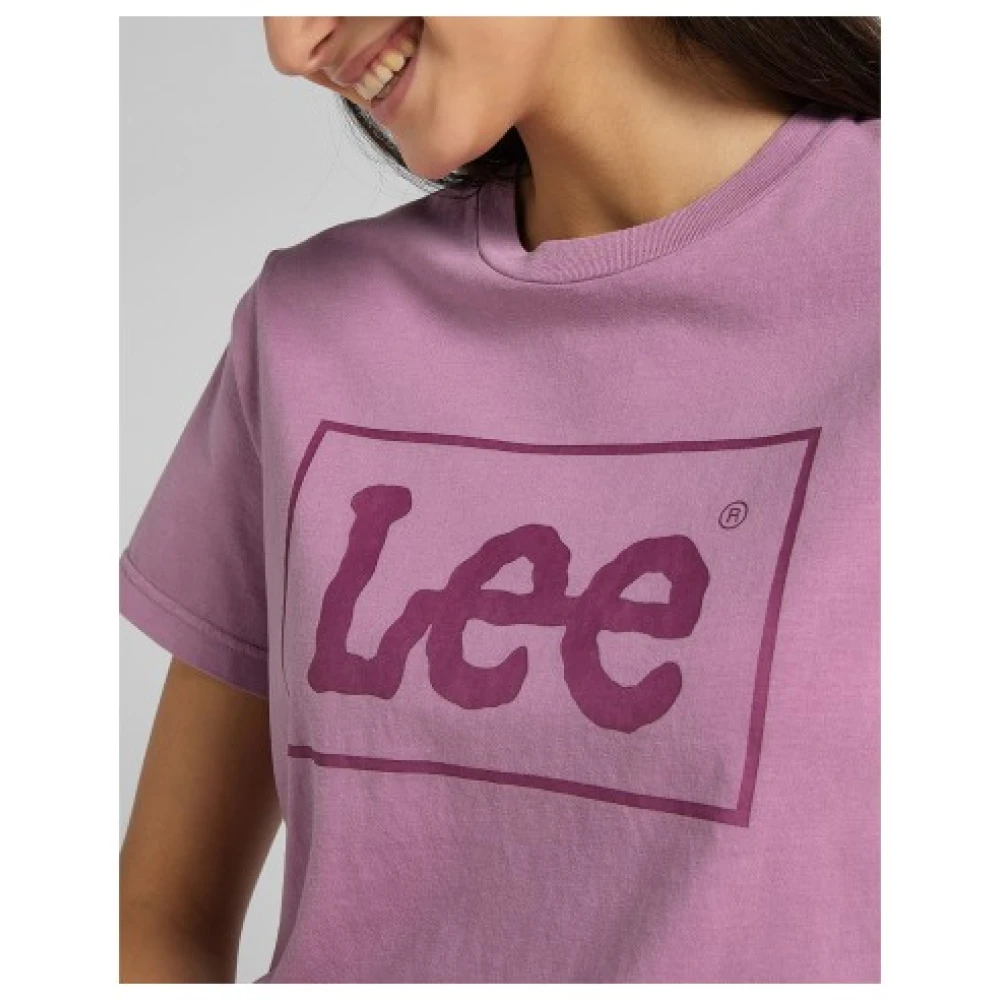 Lee Dames Katoenen T-Shirt Pink Dames
