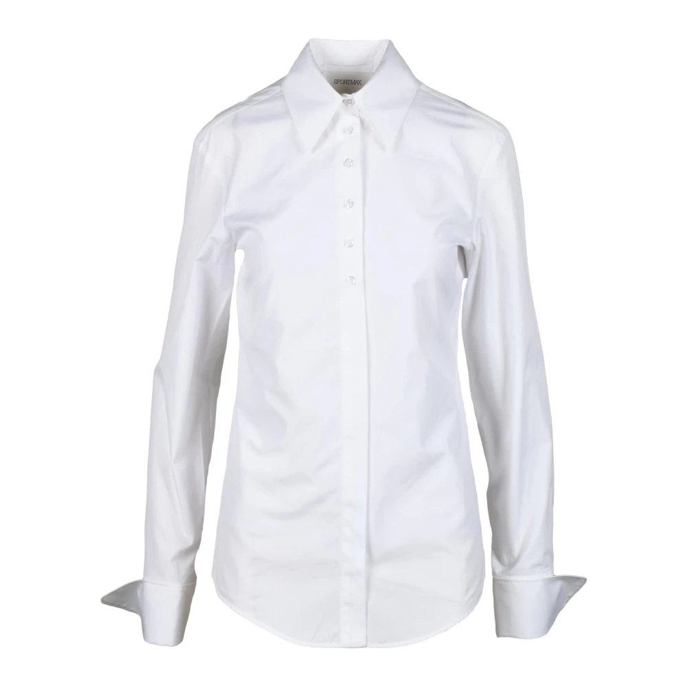 SPORTMAX Katoenen Overhemd White Dames