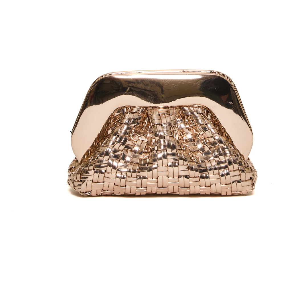 THEMOIRè Roze Geweven Clutch Tas Yellow Dames