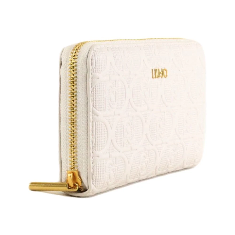 Liu Jo Champagne Synthetische Portemonnee Rits Sluiting Beige Dames