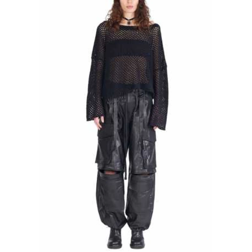 Isabel Benenato Zwarte Veiligheidsspeld Trui Oversized Black Dames