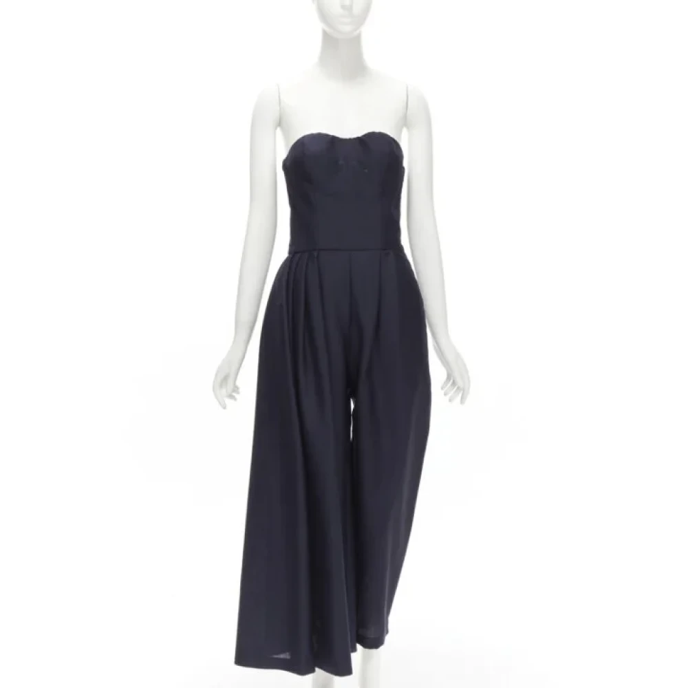 Dior Vintage Pre-owned Wool dresses Blue Dames