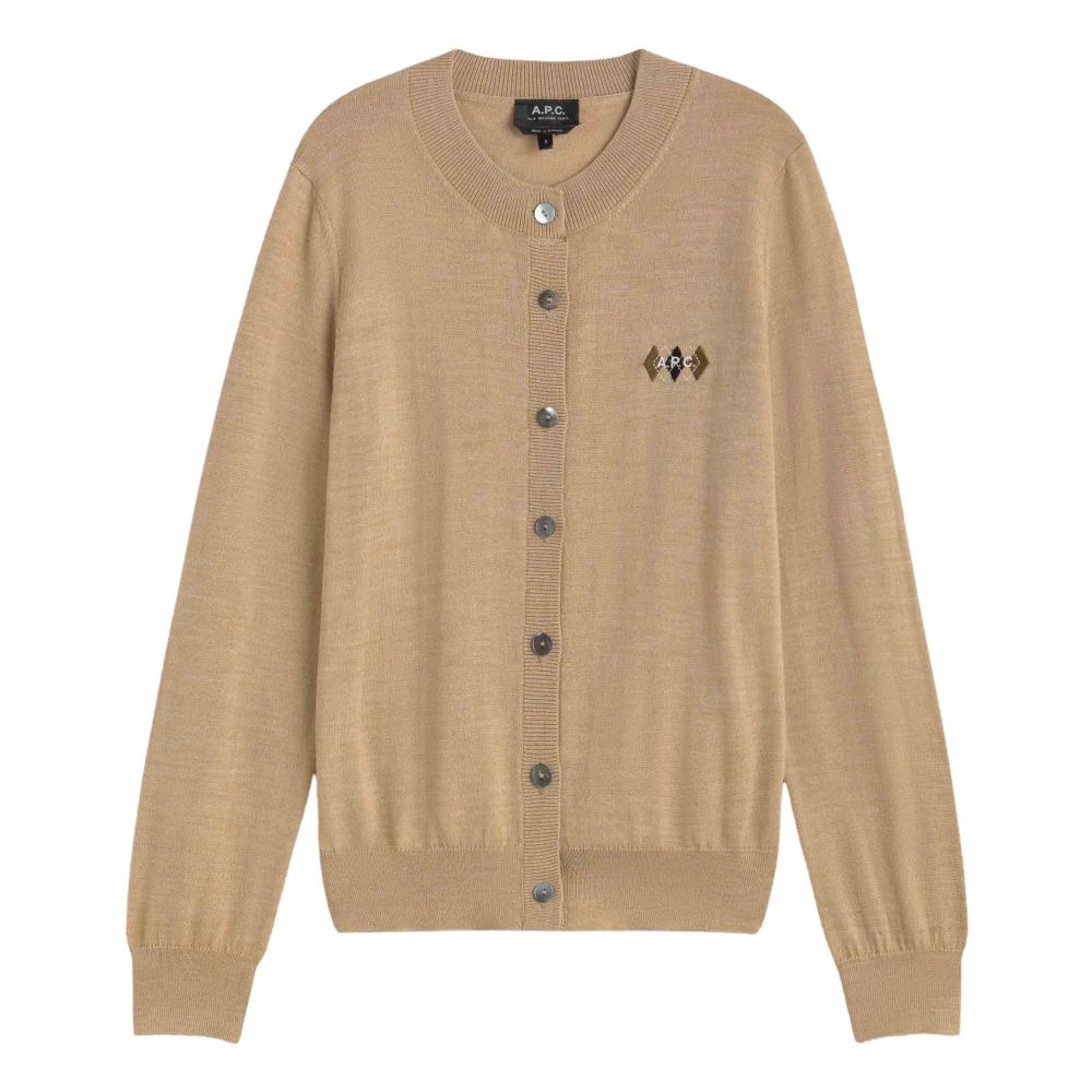 A.p.c. Trui met kabelbreipatroon Beige Dames