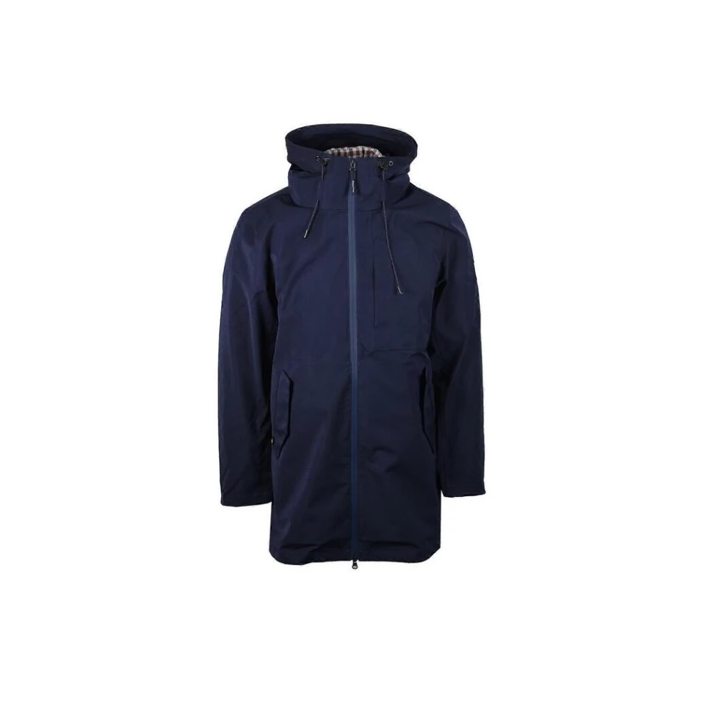 Aquascutum Afneembare donsparka Hydrostof Blue Heren