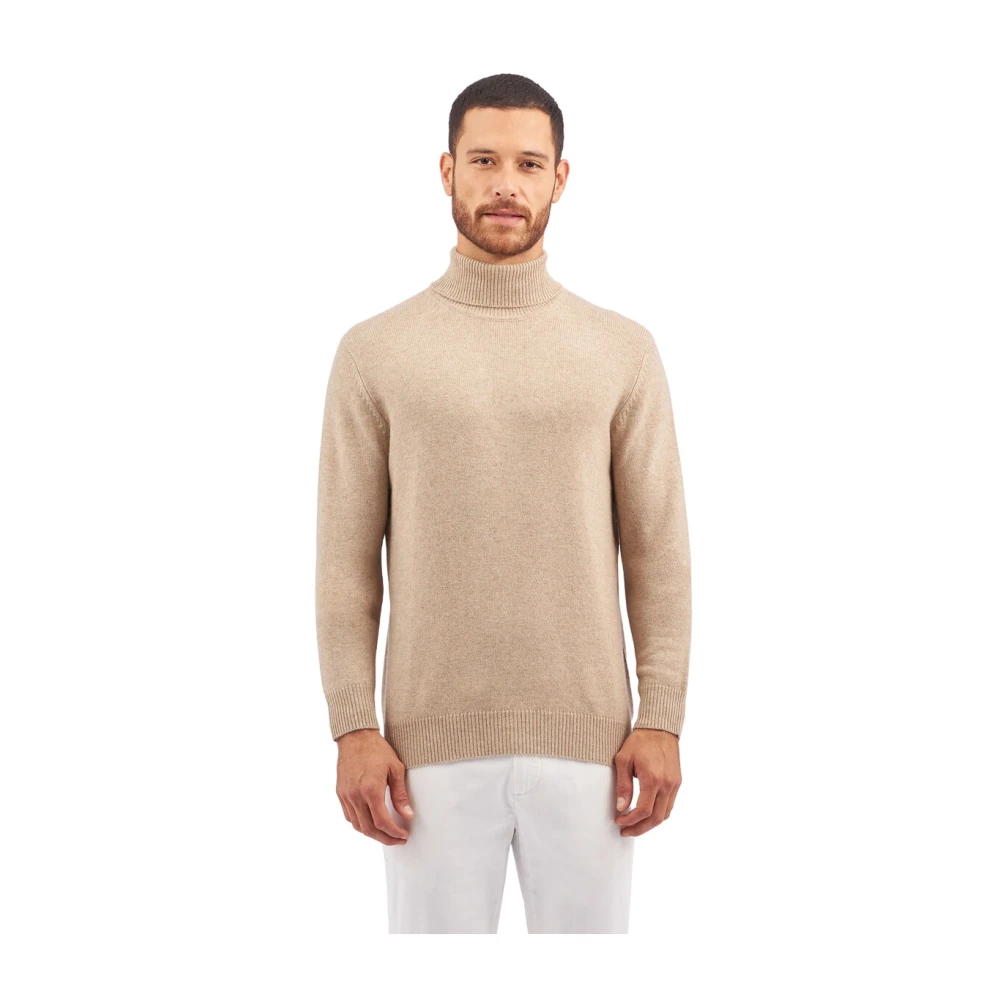 Brooks Brothers Camelkleurige wollen kasjmier trui met turtleneck Brown Heren