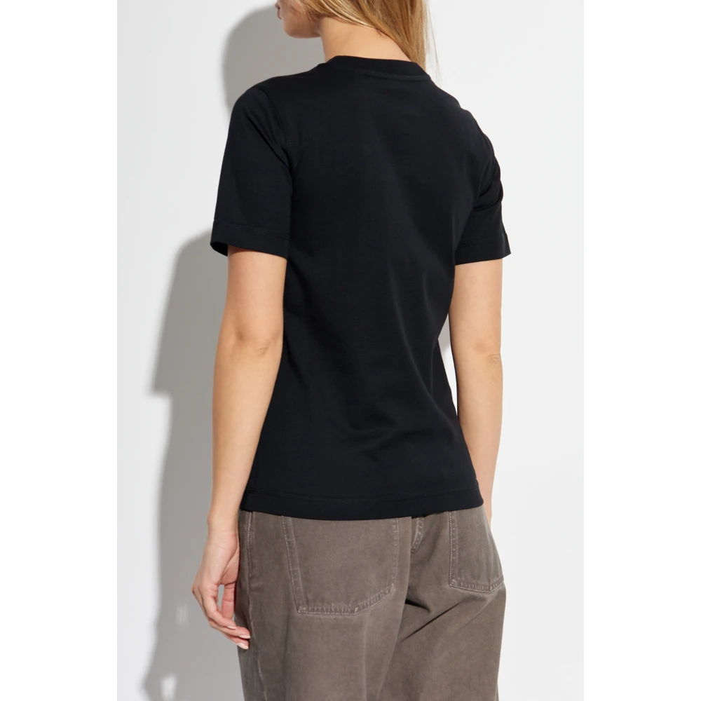 Burberry T-shirt met logopatch Black Dames