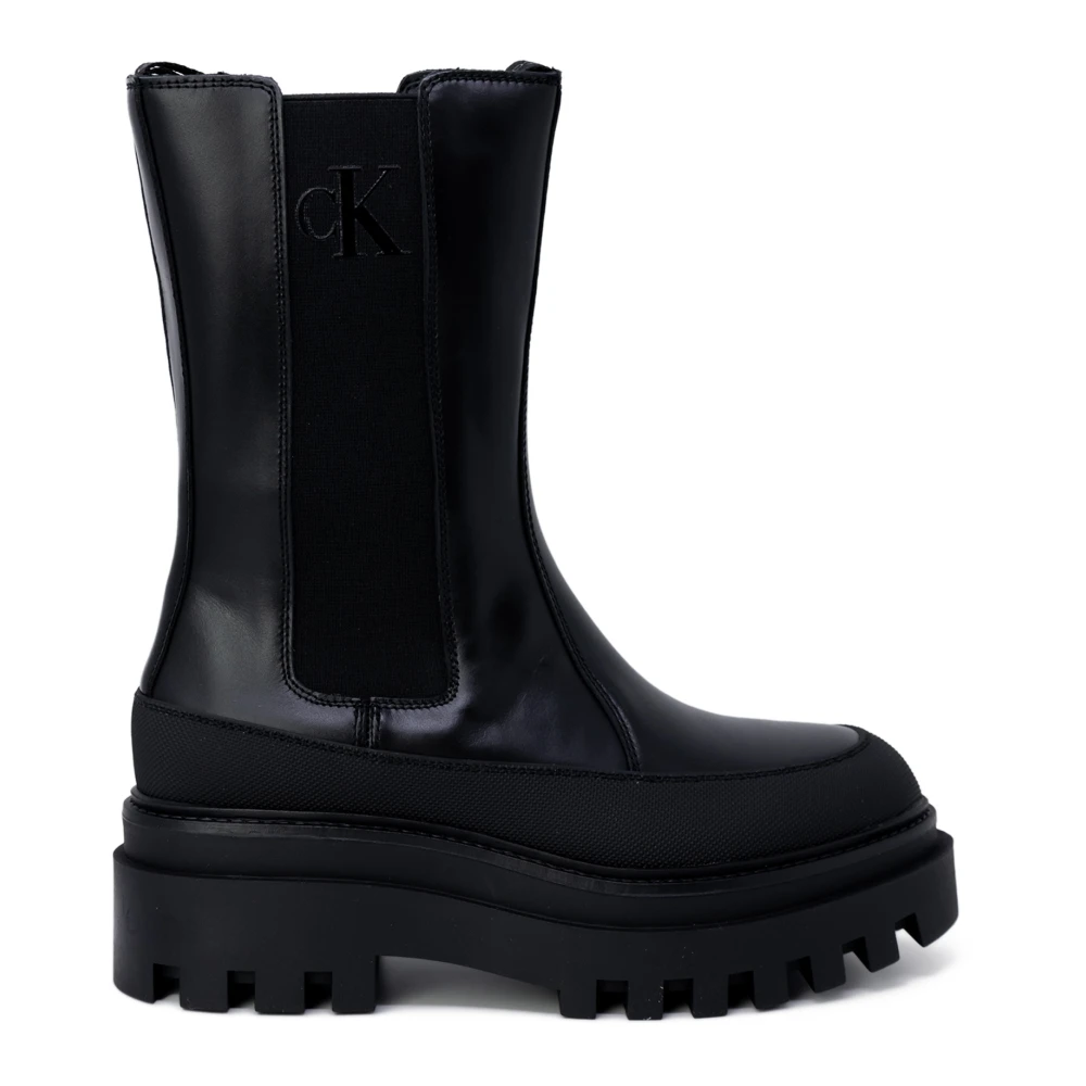Calvin Klein Jeans Flatform Chelsea Boot - Dam Höst/Vinter Kollektion Black, Dam