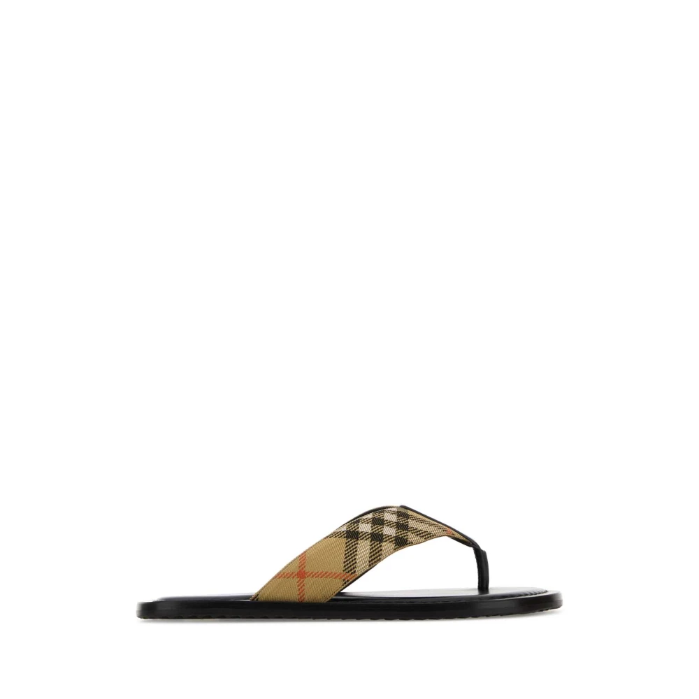 Burberry Men's Beige Flip Flops, 10 Uk, Pavilion Thong Slippers